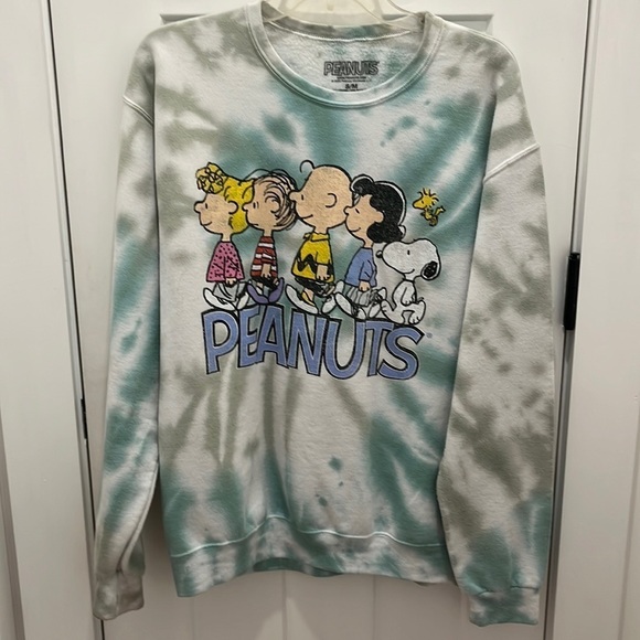 Peanuts Gang Tie CrewNeck Sweater Size S-M - Picture 1 of 7